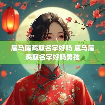 属马属鸡取名字好吗 属马属鸡取名字好吗男孩