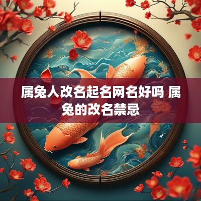 属兔人改名起名网名好吗 属兔的改名禁忌