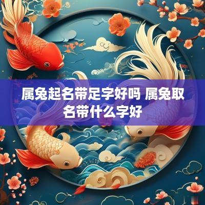 属兔起名带足字好吗 属兔取名带什么字好