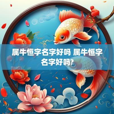 属牛恒字名字好吗 属牛恒字名字好吗?