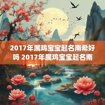 2017年属鸡宝宝起名南希好吗 2017年属鸡宝宝起名南希好吗男孩