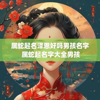 属蛇起名泽恩好吗男孩名字 属蛇起名字大全男孩