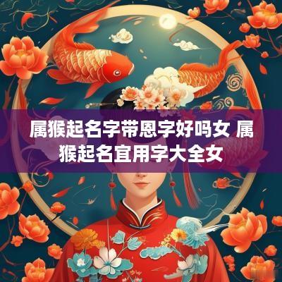 属猴起名字带恩字好吗女 属猴起名宜用字大全女