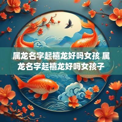 属龙名字起禧龙好吗女孩 属龙名字起禧龙好吗女孩子
