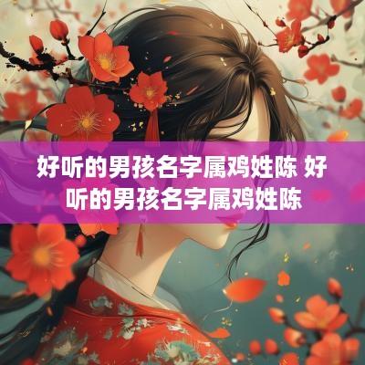 好听的男孩名字属鸡姓陈 好听的男孩名字属鸡姓陈