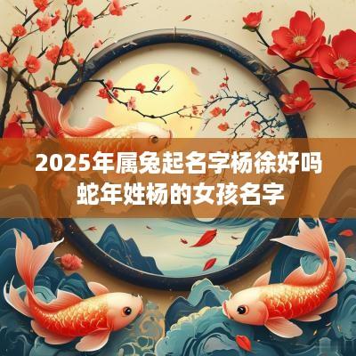 2025年属兔起名字杨徐好吗 蛇年姓杨的女孩名字