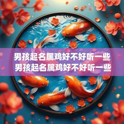 男孩起名属鸡好不好听一些 男孩起名属鸡好不好听一些呢