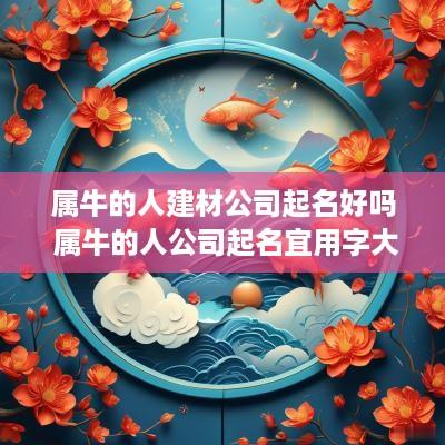属牛的人建材公司起名好吗 属牛的人公司起名宜用字大全
