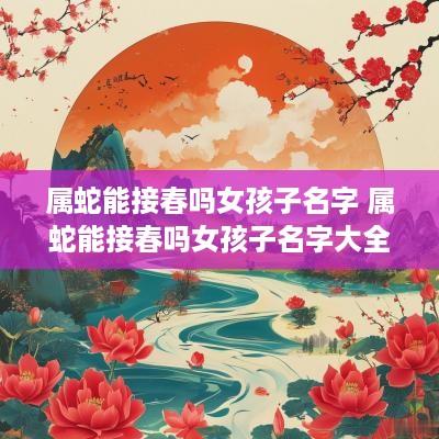属蛇能接春吗女孩子名字 属蛇能接春吗女孩子名字大全