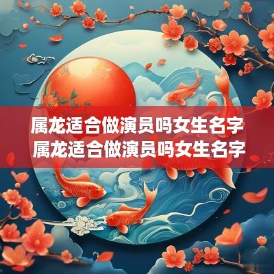属龙适合做演员吗女生名字 属龙适合做演员吗女生名字怎么取