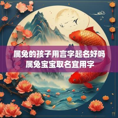属兔的孩子用言字起名好吗 属兔宝宝取名宜用字
