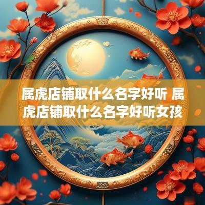 属虎店铺取什么名字好听 属虎店铺取什么名字好听女孩