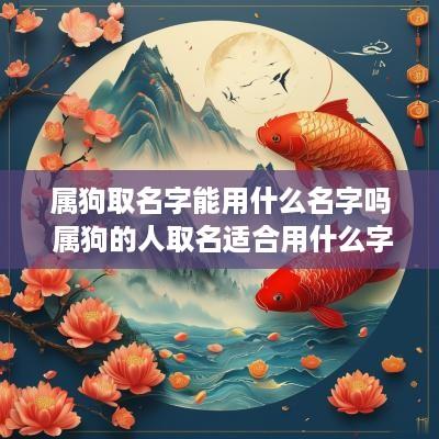 属狗取名字能用什么名字吗 属狗的人取名适合用什么字