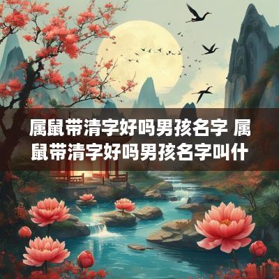 属鼠带清字好吗男孩名字 属鼠带清字好吗男孩名字叫什么