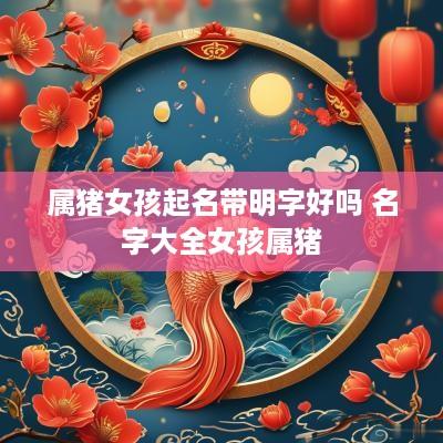 属猪女孩起名带明字好吗 名字大全女孩属猪