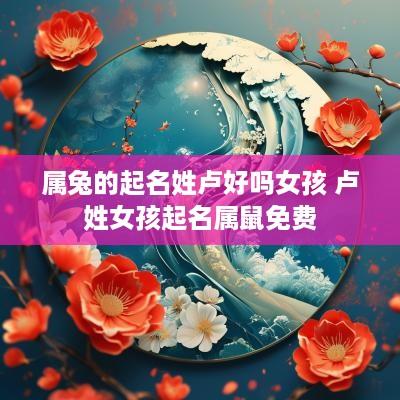 属兔的起名姓卢好吗女孩 卢姓女孩起名属鼠免费