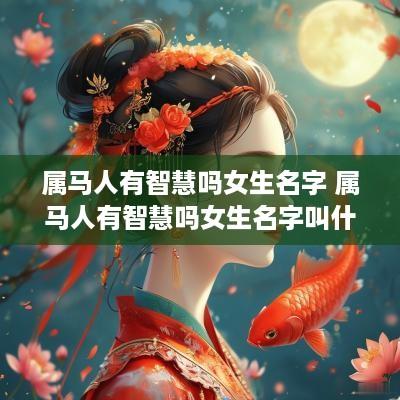 属马人有智慧吗女生名字 属马人有智慧吗女生名字叫什么