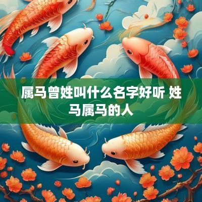 属马曾姓叫什么名字好听 姓马属马的人