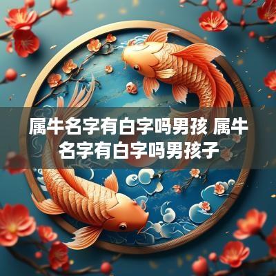 属牛名字有白字吗男孩 属牛名字有白字吗男孩子