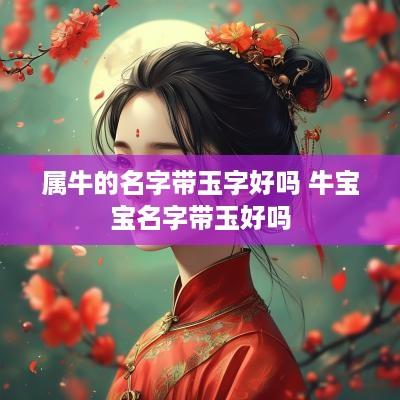 属牛的名字带玉字好吗 牛宝宝名字带玉好吗