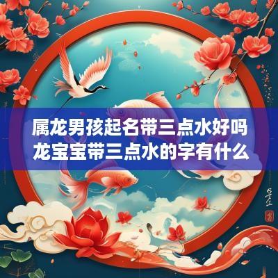 属龙男孩起名带三点水好吗 龙宝宝带三点水的字有什么