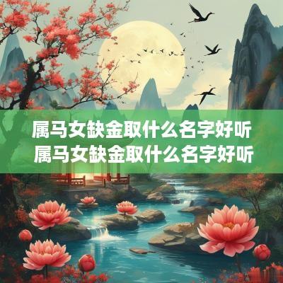 属马女缺金取什么名字好听 属马女缺金取什么名字好听点
