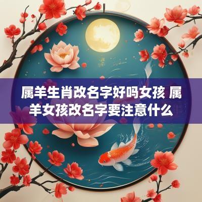 属羊生肖改名字好吗女孩 属羊女孩改名字要注意什么