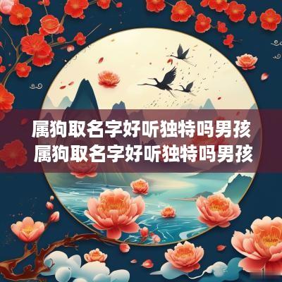 属狗取名字好听独特吗男孩 属狗取名字好听独特吗男孩子