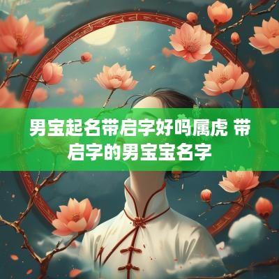 男宝起名带启字好吗属虎 带启字的男宝宝名字