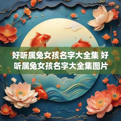 好听属兔女孩名字大全集 好听属兔女孩名字大全集图片