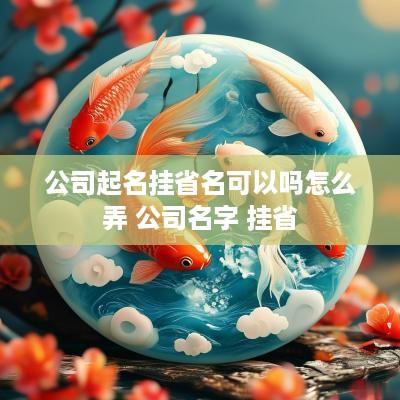 公司起名挂省名可以吗怎么弄 公司名字 挂省