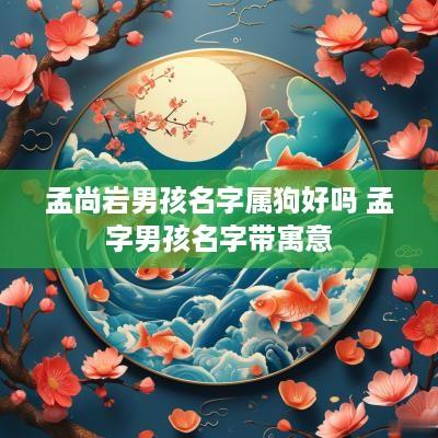 孟尚岩男孩名字属狗好吗 孟字男孩名字带寓意 孟尚岩男孩名字属狗好吗 孟字男孩名字带寓意