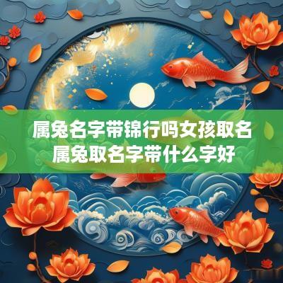 属兔名字带锦行吗女孩取名 属兔取名字带什么字好