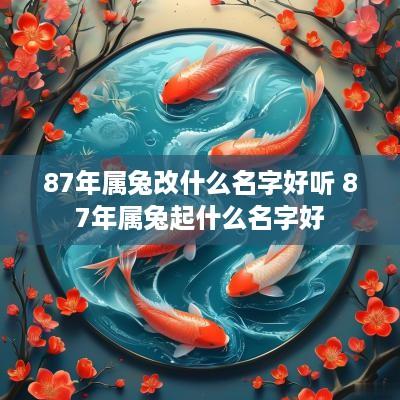87年属兔改什么名字好听 87年属兔起什么名字好