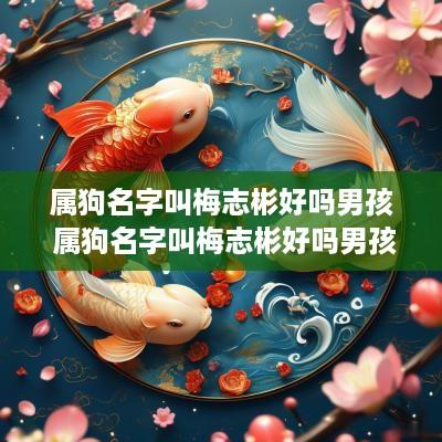 属狗名字叫梅志彬好吗男孩 属狗名字叫梅志彬好吗男孩子