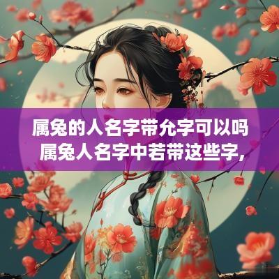 属兔的人名字带允字可以吗 属兔人名字中若带这些字,一生大富大贵