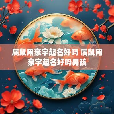 属鼠用豪字起名好吗 属鼠用豪字起名好吗男孩