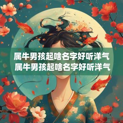 属牛男孩起啥名字好听洋气 属牛男孩起啥名字好听洋气点