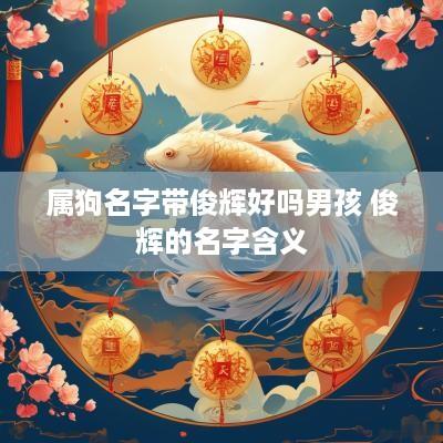 属狗名字带俊辉好吗男孩 俊辉的名字含义