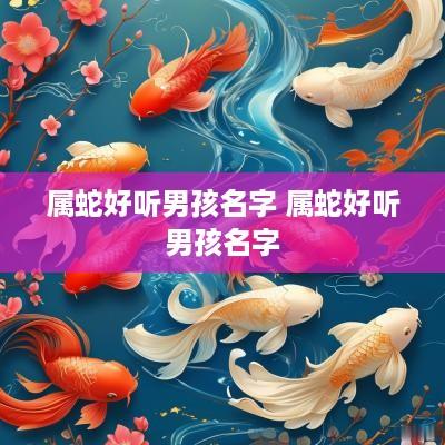 属蛇好听男孩名字 属蛇好听男孩名字