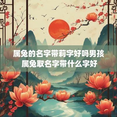 属兔的名字带莉字好吗男孩 属兔取名字带什么字好