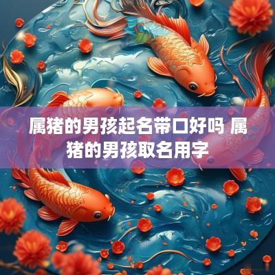 属猪的男孩起名带口好吗 属猪的男孩取名用字