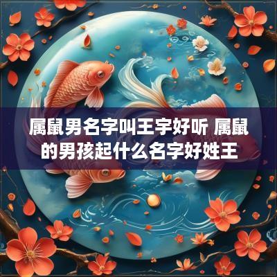 属鼠男名字叫王宇好听 属鼠的男孩起什么名字好姓王