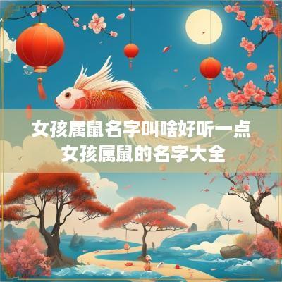 女孩属鼠名字叫啥好听一点 女孩属鼠的名字大全