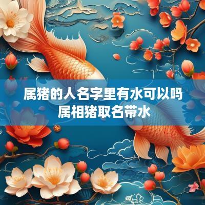 属猪的人名字里有水可以吗 属相猪取名带水