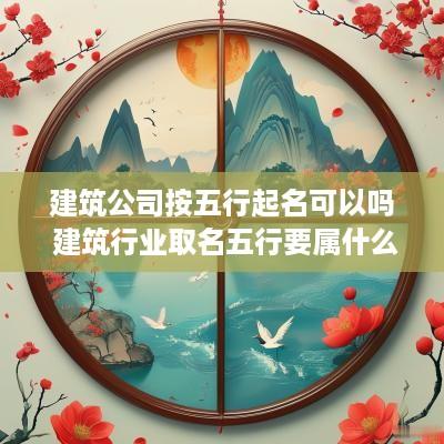 建筑公司按五行起名可以吗 建筑行业取名五行要属什么的相生