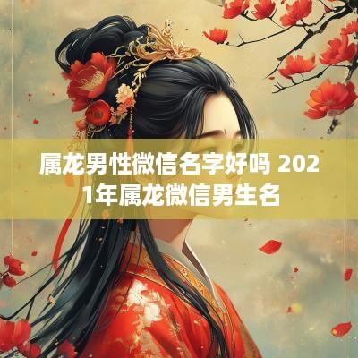 属龙男性微信名字好吗 2025年属龙微信男生名