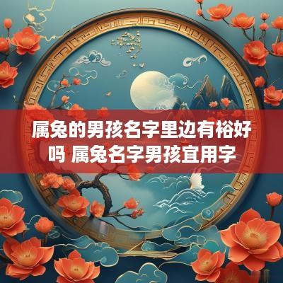 属兔的男孩名字里边有裕好吗 属兔名字男孩宜用字