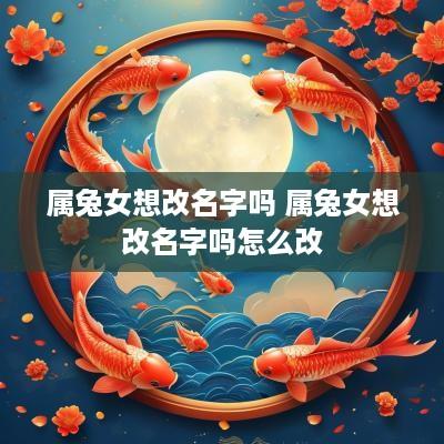 属兔女想改名字吗 属兔女想改名字吗怎么改