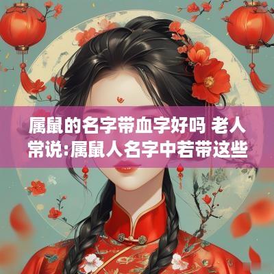 属鼠的名字带血字好吗 老人常说:属鼠人名字中若带这些“字”可不得了!